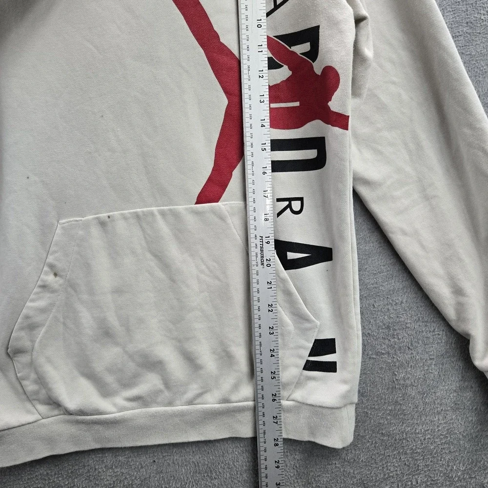 Jordan‎ Men Hoodie S White Graphic Print Big Logo Air Jumpman